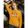 thumbnail image 2 of Halloween Gnomes Sweatshirt Women -Image by Shutterstock, Female XX-Large, 2 of 4