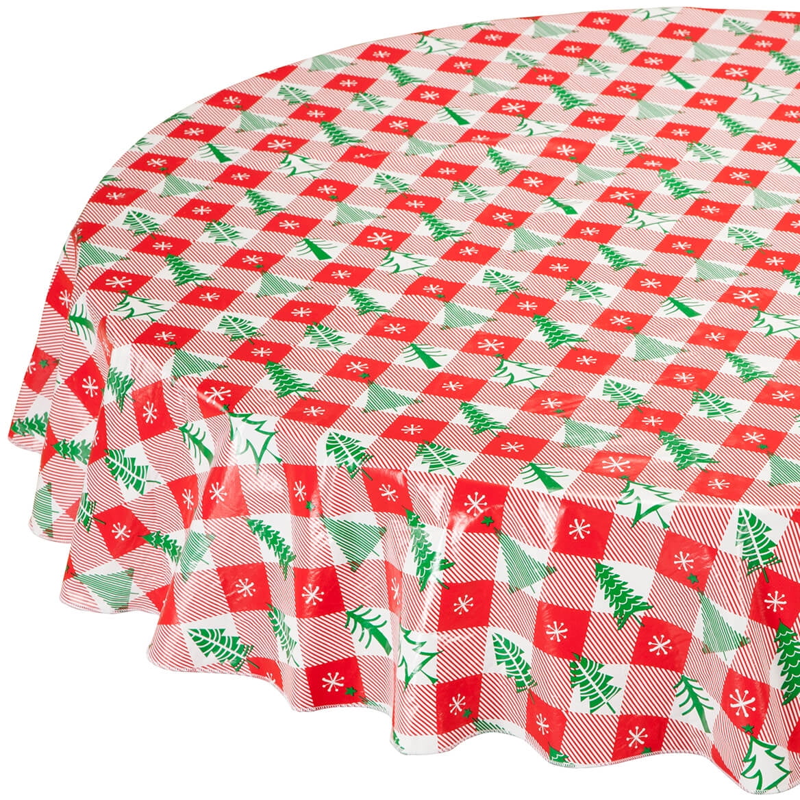 Vintage Holiday Tree Vinyl Table Cover by Chef's Pride