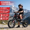 thumbnail image 2 of Yedigre Mini Kid Dirt Bike, 49CC 2-Stroke Gas Powered Motorcycle, Up to 25 Mph, Max Load 330 LBS, for Children Aged 3 to 12, 2 of 10