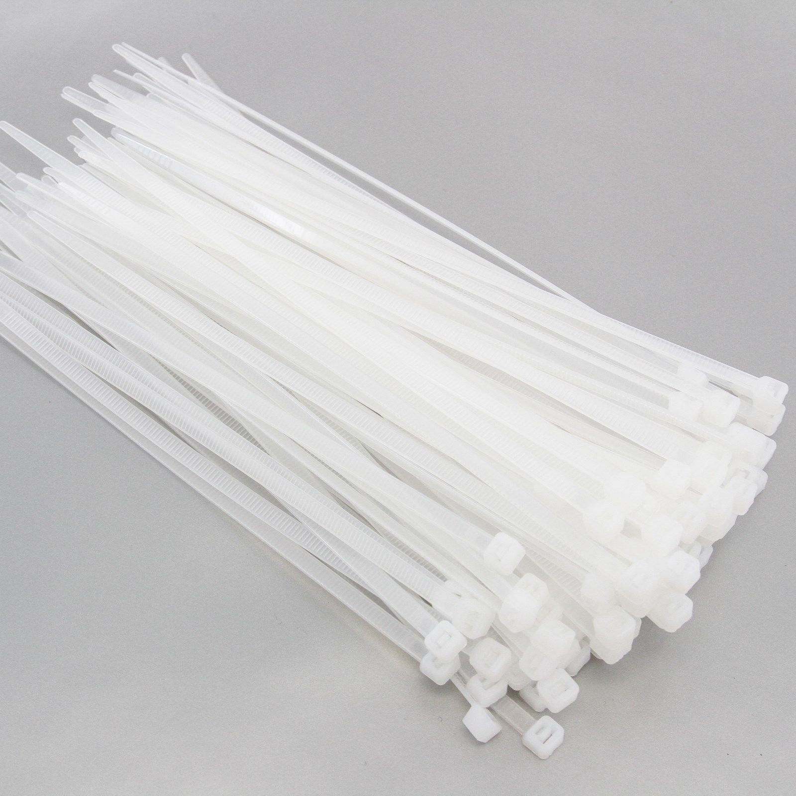PACK 500 2.5 mm X 100 mm HEAVY DUTY CABLE ZIP TIES WRAPS WHITE FREE POSTAGE