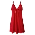 thumbnail image 5 of Lingerie Dress Women Sleeveless Nightgown Red Lace Sleep Dress Underwear Women Valentines Nighties, 5 of 6