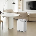 thumbnail image 7 of 2x20L Stainless Steel Dual Step Trash Can Recycling Bin with Soft Close Lid, 7 of 7