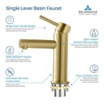 thumbnail image 5 of Blossom Kitchen and Bath Solid Brass Leed Free Single Handle Bathroom Faucet Brush Gold, 5 of 10