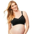 thumbnail image 1 of Sugar Candy LUX Wireless Nursing Bra (for F-K Cups), Maternity Seamless Breastfeeding Bralette, Black, X-Small, 1 of 7