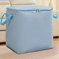 KOYPTL Heavy Duty Storage Bag with Reinforced Handles Extra Large Capacity Moving Bags for Clothes Christmas Decoration Waterproof Organizer Tote Bag Thickened Double Zipper Sky Blue