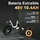 thumbnail image 4 of Bicicleta electrica plegable Honey whale Bk05 Blanco, 4 of 7