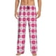 thumbnail image 1 of Balery Plaid Heart Pantalones de pijama para hombre, pijama ultraligero, pantalón de descanso-X-Large, 1 of 6