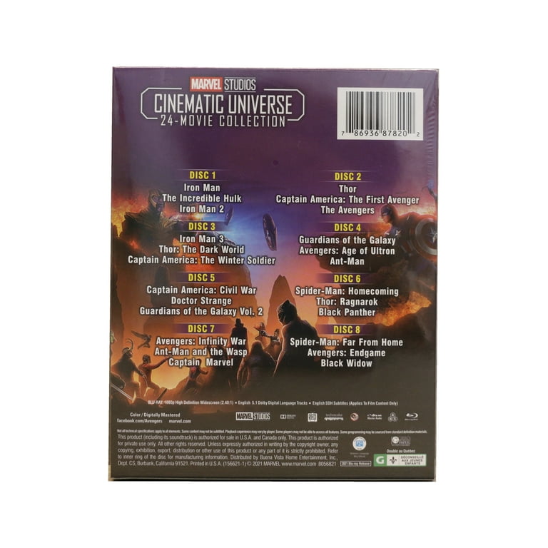 Marvel Studios Cinematic Universe: 24 Movie High-Octane Collection (13 Disc DVD Set) - Walmart.com Marvel Studios Cinematic Universe: 24 Movie High-Octane Collection (13 Disc DVD Set) - Walmart.com