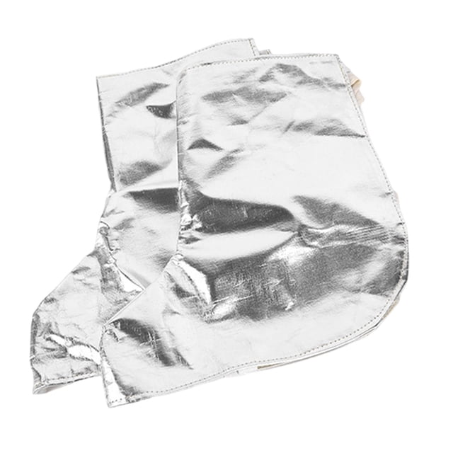2 piezas de delantales de papel de aluminio, guantes, mangas, protectores de pies resistentes al desgaste, traje para Protectores del pie