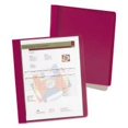 thumbnail image 2 of Oxford Clear Front Linen Report Cover, Three-Prong Fastener, 0.5" Capacity, 8.5 x 11, Clear/Burgundy, 25/Box, 2 of 3