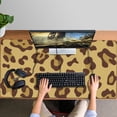 thumbnail image 4 of Long Mouse Pads for Desk,Yellow and Brown Of Leopard Print Desk Mats on Top Of Desks, Desk Mouse Pad Extra Large with 3mm Non-Slip Base and Stitched Edge for Gaming,Office,Work,Home 47.3"x23.6", 4 of 6