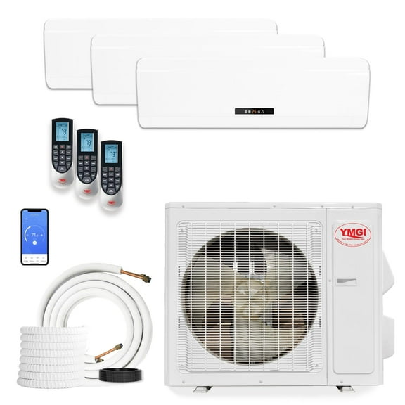 3 Zone Multi Zone Mini Split Ductless Air Conditioner Tri Zone 12000 18000 24000 BTU 21 Seer