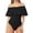 a-12Black8, variant on VNKIDY Womens Solid Color Off Shoulder Ruffle One Piece Swimsuit With Slim Fit Soft Stretch For Daily Beach Wear Casual Summer Outings Soft Swimwear
