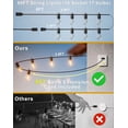 thumbnail image 4 of Keepsmile 60FT Outdoor String Lights IP65 Waterproof Patio Lights with 16+1 Warm White Edison Bulbs, 4 of 7