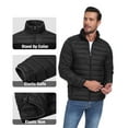 thumbnail image 6 of Lavenicole Mens Puffer Jacket - Waterproof Zip Up Hooded Lightweight Jacket for Men Black XL, 6 of 7