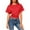 A_Red, variant on XPMWRP Short Dolman Sleeve Crop Top for Womens Slim Fit Summer Trendy Crew Neck Tee Shirt Casual Basic Solid Tees Blouse Khaki M