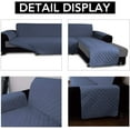 thumbnail image 3 of Wehilion Sofa Slipcover L Shape Sofa Cover Sectional Couch Cover Chaise Lounge Cover Reversible Sofa Cover Furniture Protector Cover for Pets Kids Children Dog Cat (Large, Light Blue/Light Blue), 3 of 7