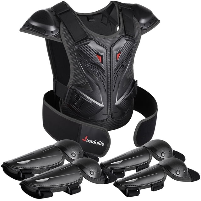 Juego de equipo de moto de cross para niños, 5 piezas de traje de armadura de motocicleta para niños, equipo de protección de motocross juvenil para niños niñas de 4 a 12 años, protector de pecho con