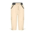 thumbnail image 6 of Yubnlvae Multi-Pocket Cargo Shorts for Women - Outdoor Sports Thin Cropped Pants (Loose Fit, Quick-Dry Hiking Bottoms) Beige XXL, 6 of 6