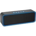 thumbnail image 1 of (azul) Altavoz inalámbrico portátil, Bluetooth 5.0 con graves estéreo 3D HiFi, batería de 1500 mAh, 12 horas de reproducción, 1 of 5