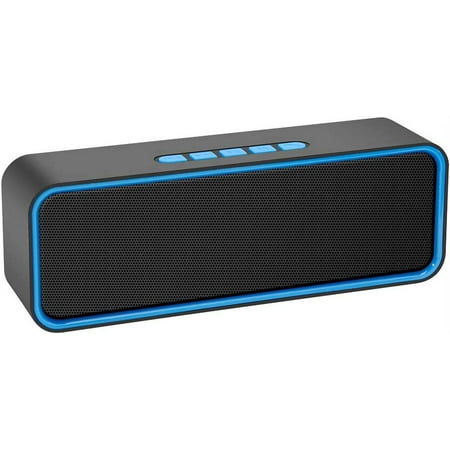 SHAR Portable Wireless Speaker (Blue), Bluetooth 5.0 with 3D Stereo ...