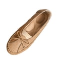 thumbnail image 2 of WHLBF Womens Shoes Low Heel Round Toe Casual Solid Color Solid Color Elastic Flat Bottom Loafers Size 7, 2 of 9