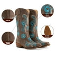 thumbnail image 6 of IUV Mid-Calf Cowgirl Boots Cowboy Western Pull-On Tabs Pointy Toe Boot,Sizes 5-11, 6 of 8