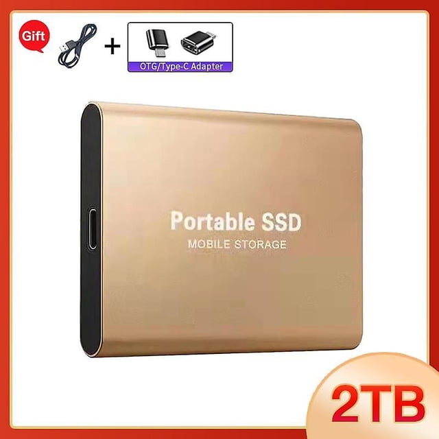 Mini Portable SSD USB High Speed Portable Solid State Drive External Hard Drive Type-C Laptop