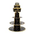 thumbnail image 4 of Voxware Money Holder Cake Table Centerpiece Desktop Decoration Double Layer Paper Structure Unique Function Suitable for Anniversary Gathering Black, 4 of 8