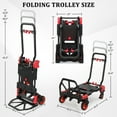 thumbnail image 2 of Ktaxon 2 in 1 Portable Hand Truck Hand Cart, Foldable Dolly, 330LB Capacity, with Retractable Handle, 2 of 15