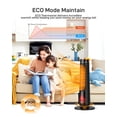 thumbnail image 4 of 31" Space Heater for Large Room, Tower Heater for Indoor Use, 1500W PTC Ceramic Heater with 3D Flame Effect, Heat Up 200 Square Feet, 90°Oscillating With Remote, for Living Room,Bedroom,Office, 4 of 9