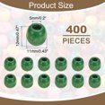 thumbnail image 2 of Paquete de 400 cuentas de madera, cuentas redondas de madera coloridas de 11 mm, cuentas sueltas, verde hierba, 2 of 7