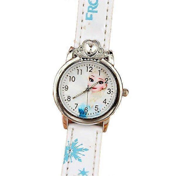 Disney Frozen Elsa Quartz Watch for Girls, Kids, Cartoon, Party Gifts, Wristwatches White