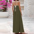 thumbnail image 3 of Women's Sleeveless Maxi Dress with Spaghetti Straps, Square Neck Casual Flowing Summer Vacation Beach Dress, 3 of 5
