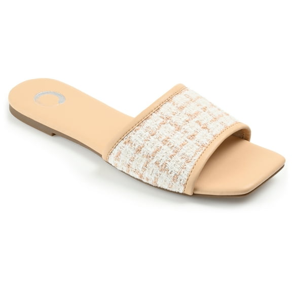 Journee Womens Mikala Slide Low Block Heel Sandals