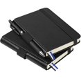 thumbnail image 3 of 2 Pack Small Notebook Pocket Lined Journal Mini Notepad, 3.5 by 5.5 Inch, Leather Hardcover, 100 GSM Thick Paper, 3 of 5