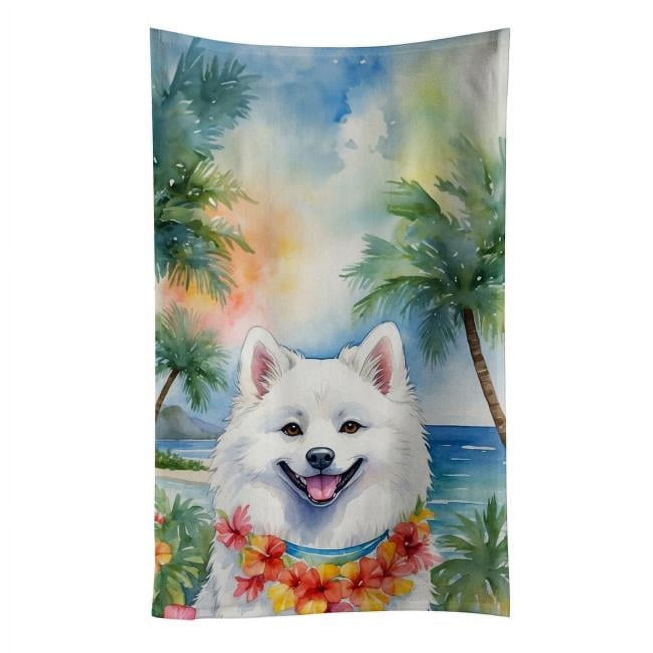Carolines Treasures DAC6378KTWL 25 x 15 in. Border Terrier Luau Kitchen Towel