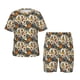 thumbnail image 1 of Balery Multi-Colored Roosters Conjunto de Pijama Infantil de Manga Corta con Estampado – Ropa de Dormir de Algodón Suave-Small, 1 of 6