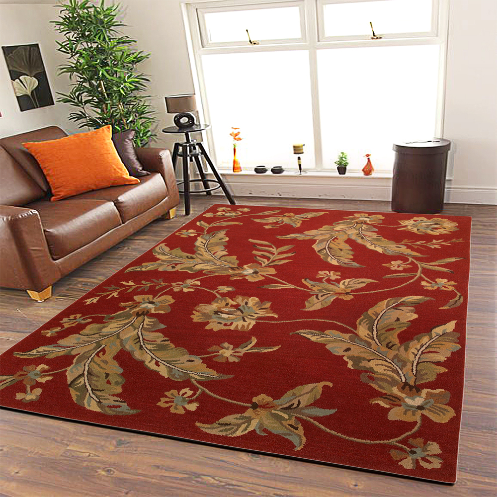LR Home Integrity Red Indoor Area Rug (5' x 7'9")