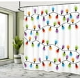 thumbnail image 4 of Ambesonne Christmas Shower Curtain, Vibrant Celebratory, 69"Wx70"L, Multicolor, 4 of 4