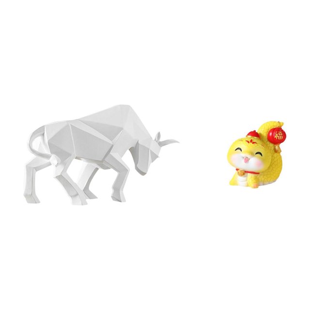 Estatua de toro,Estatua de toro,figura decorativa para escritorio,Arte decorativo coleccionable para el hogar y la oficina,Estatua de serpiente de dibujos animados,Estatua de serpiente de