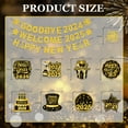 Happy New Year Banner 2025 Party BSL1 Decorations, Black Happy New Year