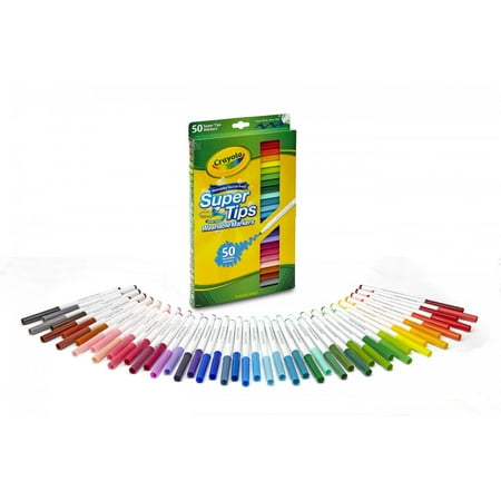 Crayola Super Tips Washable Markers, 50 Count (Best Markers For Artists)