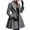 Gray #017, variant on Single Button Winter Coats for Women Lapel Flared Hem Cinched Waist Fall Formal Outerwear, L