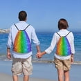 thumbnail image 5 of Balery Glitter Rainbow Pattern Drawstring Backpack Bag Sport Gym Sackpack Cinch Bags Pattern Drawstring Backpack Bag Sport Gym Sackpack Cinch Bags -Small, 5 of 6