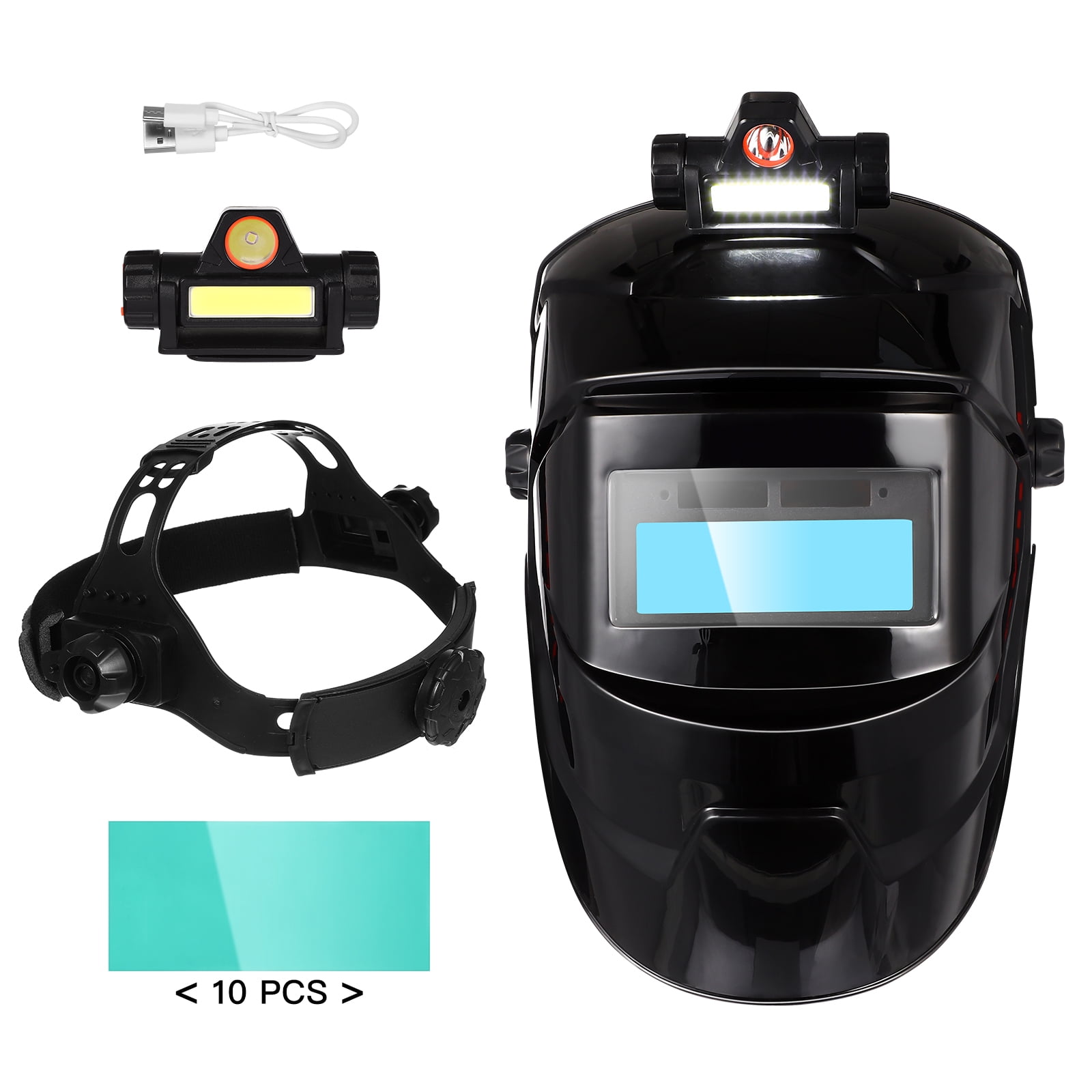 Portable Automatic Darkening Welding with Lens, -Mounted Safety for Professional Welders