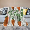 thumbnail image 2 of Creowell  Carrot Throw Blanket Soft Throw Blanket for Bed Lightweight Blanket for Couch Sofa Cute Home Decor Easter White, 2 of 6