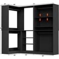 thumbnail image 4 of Homieasy Corner Closet Organizer 2-Piece Set, 72''L x 36''W L Shaped Closet System with 4 Hanging Rods and Storage Shelves, Storage Tower for Closet, Bedroom, Black, 4 of 7