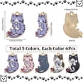 thumbnail image 2 of 1 caja de 30 dijes de gato en 5 colores, dijes para mascotas, pequeños dijes de aleación de esmalte, mini animales lindos, dijes para mascotas en blanco y negro., 2 of 6