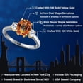 thumbnail image 2 of Gem Stone King 10K Two Tone Gold Ecstasy Mystic Topaz and White Topaz Engagement Ring for Women | 2.66 Cttw | Oval 9X7MM | Gemstone November Birthstone | Size 8, 2 of 6